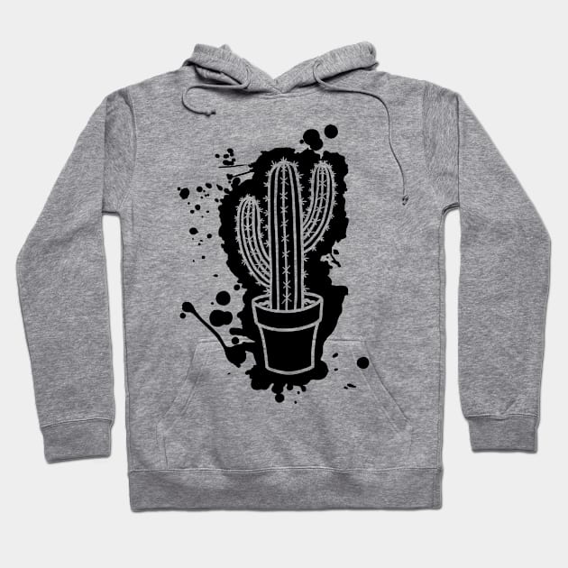 San Pedro Cactus - Splatter Cut Out Hoodie by Arkoen-Arts